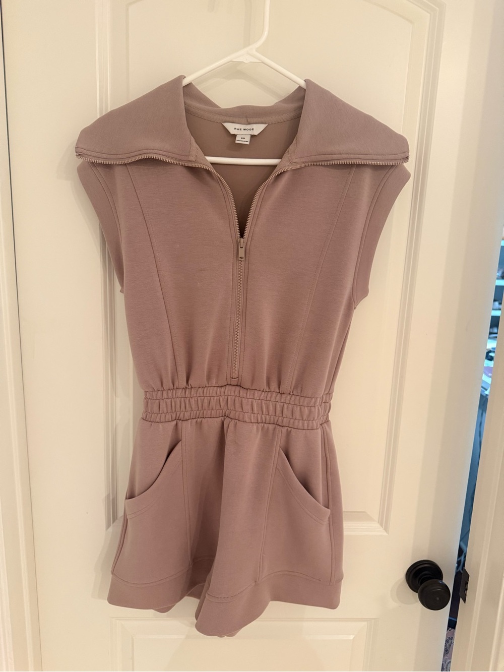 Rae Mode - Modal Scuba,
Sleeveless Mauve Romper